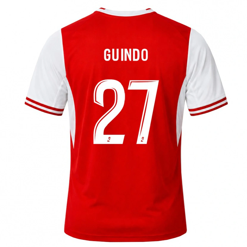 Danxen Homem Camisola Daouda Guindo #27 Vermelho Branco Principal 2026/27 Camisa