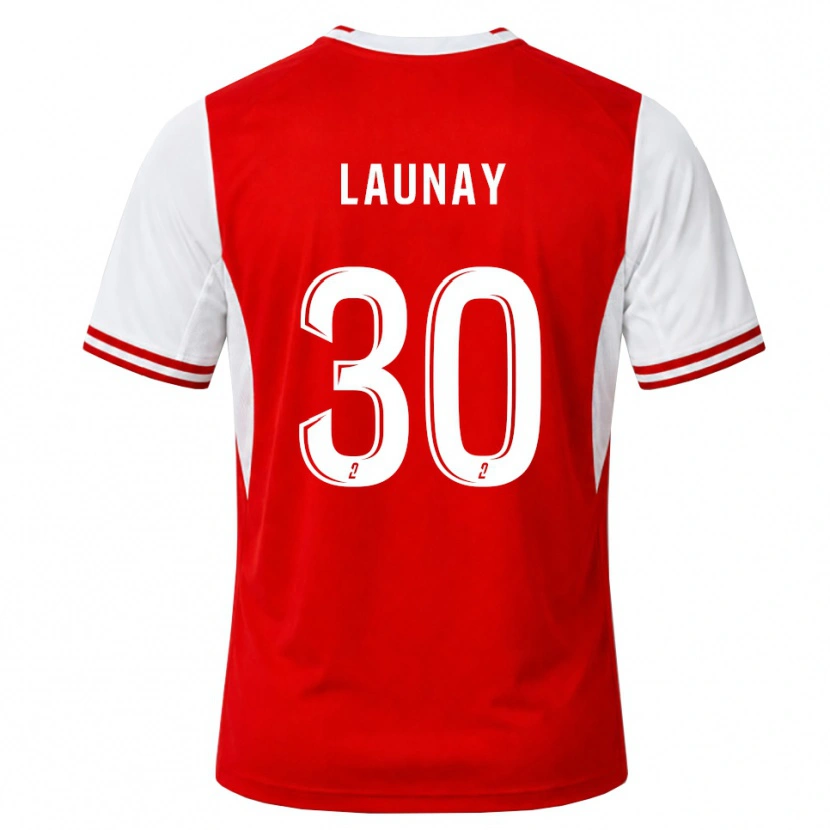 Danxen Homem Camisola Elisa Launay #30 Vermelho Branco Principal 2026/27 Camisa