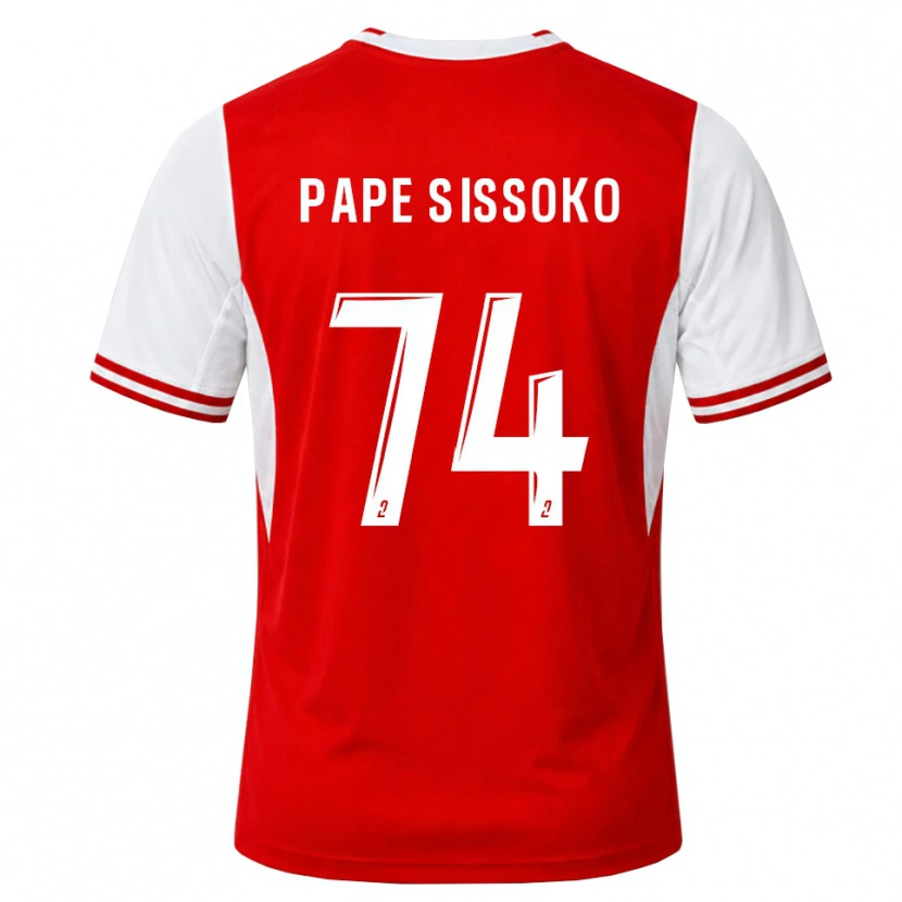 Danxen Homem Camisola Niama Pape Sissoko #74 Vermelho Branco Principal 2026/27 Camisa