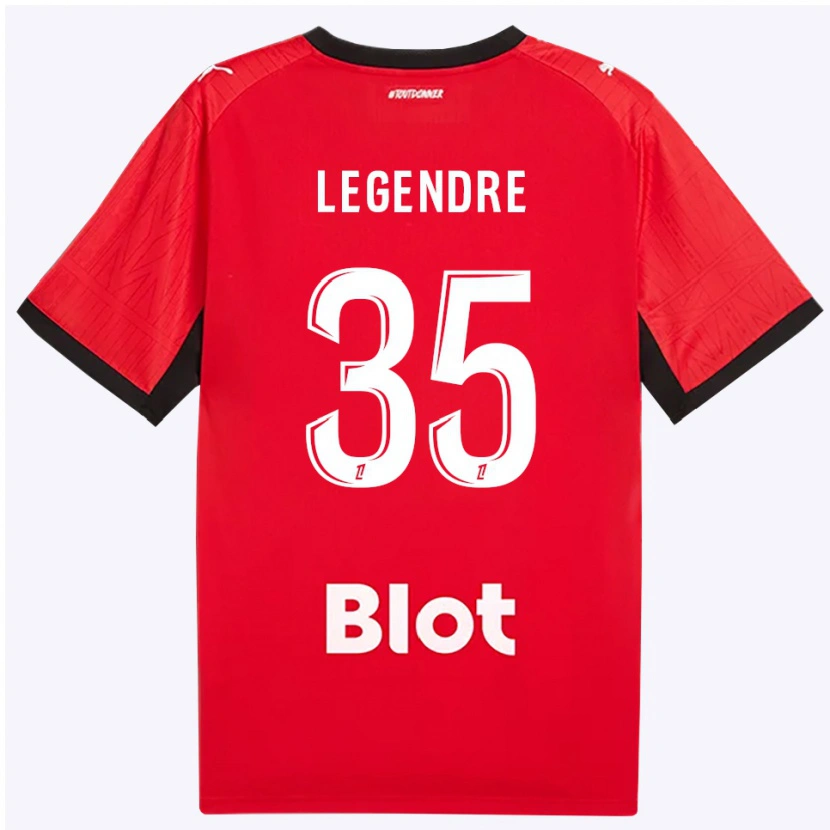 Danxen Homem Camisola Elías Legendre Quiñónez #35 Vermelho Preto Branco Principal 2026/27 Camisa