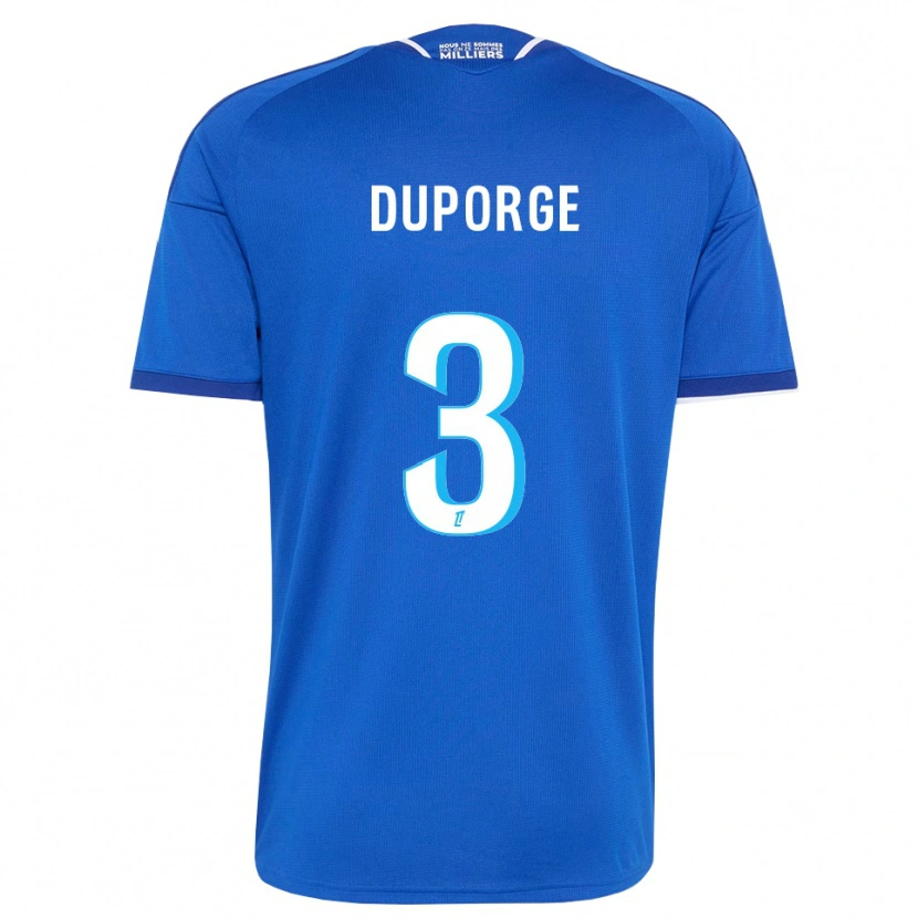 Danxen Homem Camisola Morgane Duporge #3 Azul Real Branco Principal 2026/27 Camisa
