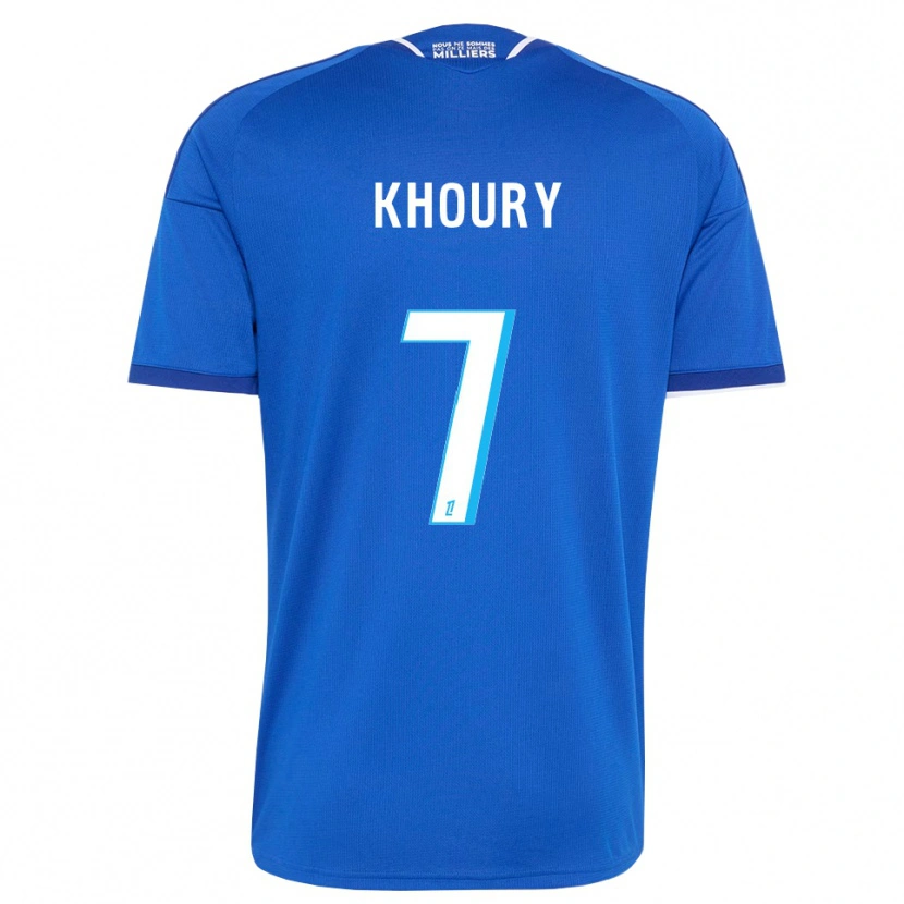 Danxen Homem Camisola Pilar Khoury #7 Azul Real Branco Principal 2026/27 Camisa