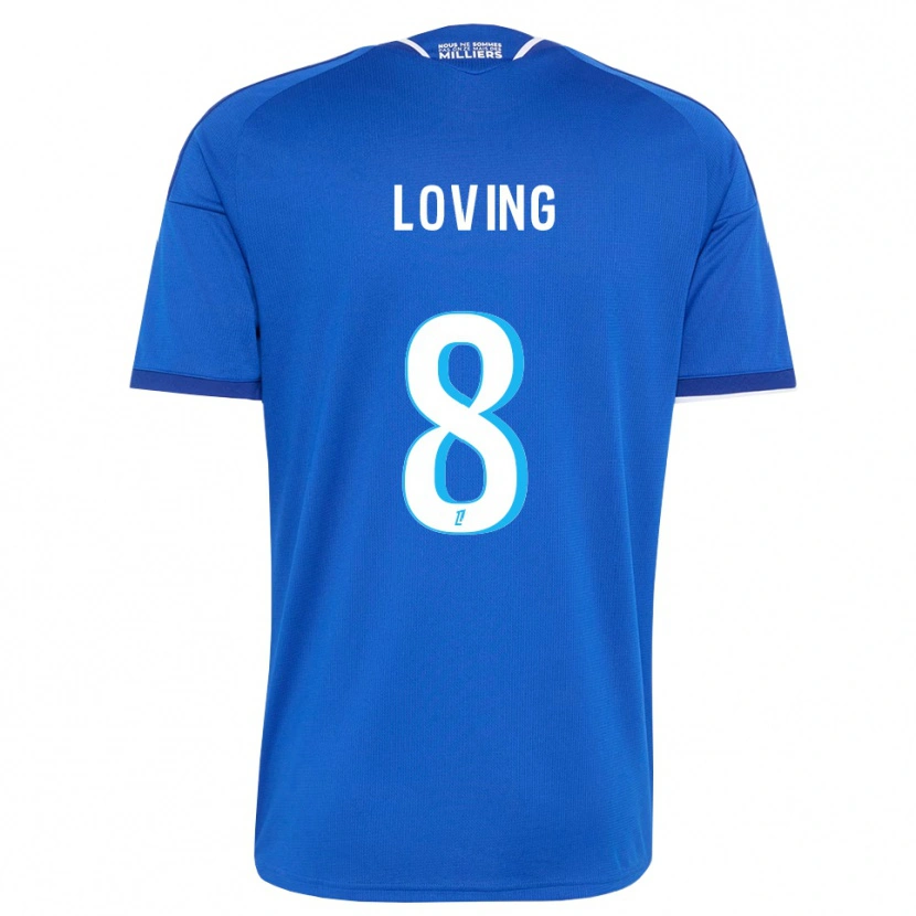 Danxen Homem Camisola Emma Loving #8 Azul Real Branco Principal 2026/27 Camisa