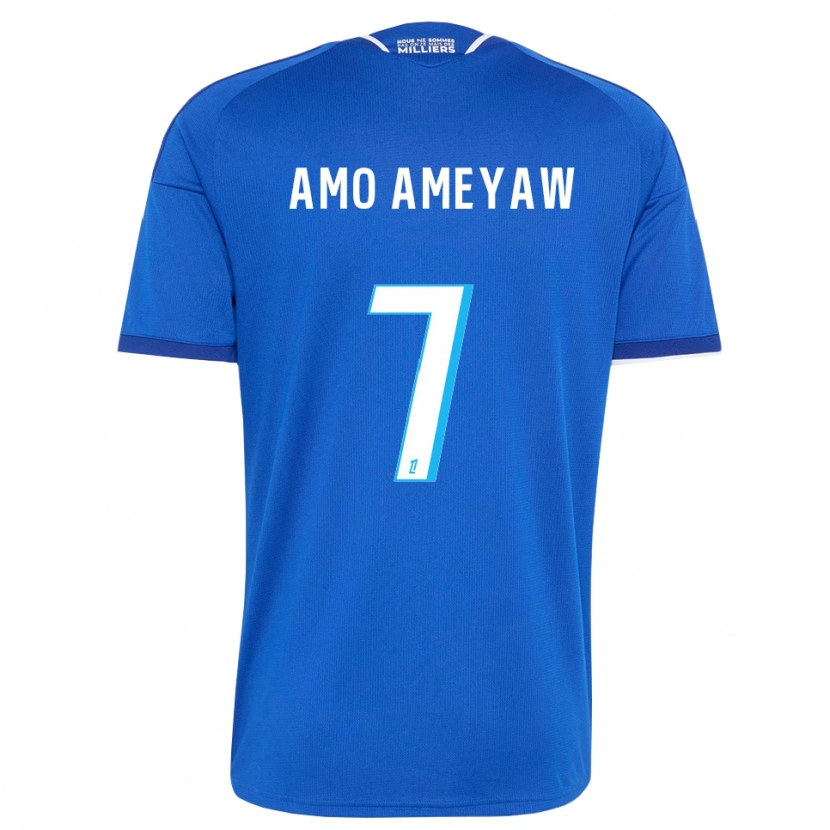 Danxen Homem Camisola Samuel Amo-Ameyaw #7 Azul Real Branco Principal 2026/27 Camisa