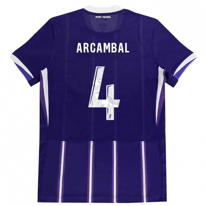Danxen Homem Camisola Anais Arcambal #4 Roxo Branco Principal 2026/27 Camisa