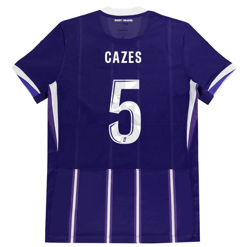 Danxen Homem Camisola Manon Cazes #5 Roxo Branco Principal 2026/27 Camisa