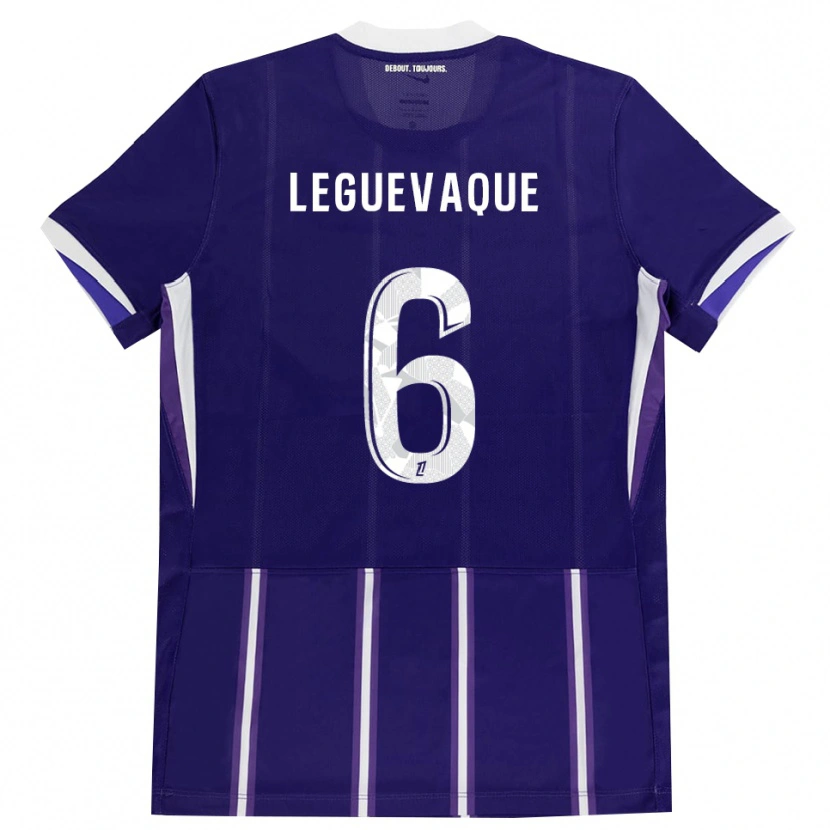 Danxen Homem Camisola Laurie Leguevaque #6 Roxo Branco Principal 2026/27 Camisa