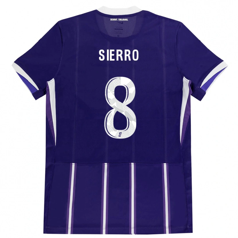 Danxen Homem Camisola Vincent Sierro #8 Roxo Branco Principal 2026/27 Camisa