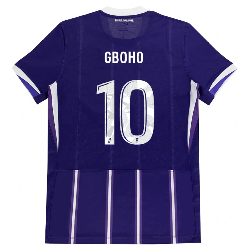Danxen Homem Camisola Yann Gboho #10 Roxo Branco Principal 2026/27 Camisa