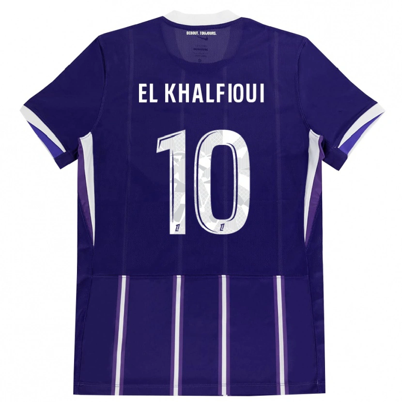 Danxen Homem Camisola Zakari El Khalfioui #10 Roxo Branco Principal 2026/27 Camisa