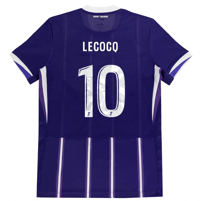 Danxen Homem Camisola Anaëlle Lecocq #10 Roxo Branco Principal 2026/27 Camisa