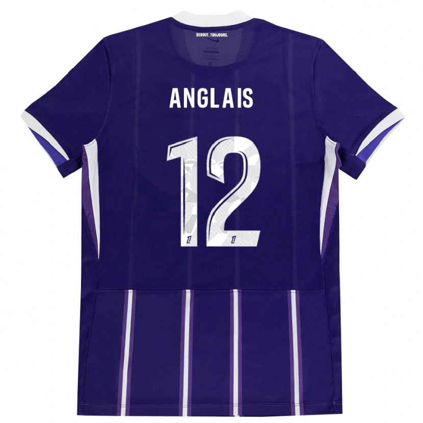 Danxen Homem Camisola Anaëlle Anglais #12 Roxo Branco Principal 2026/27 Camisa