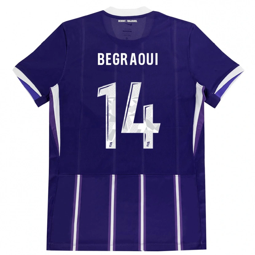 Danxen Homem Camisola Yanis Begraoui #14 Roxo Branco Principal 2026/27 Camisa