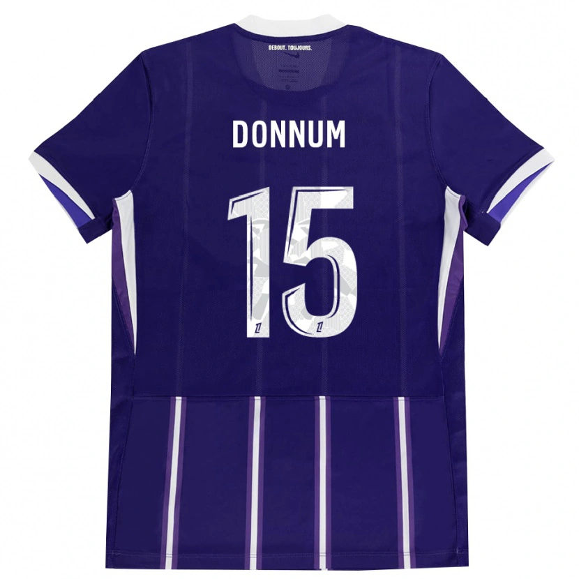Danxen Homem Camisola Aron Dønnum #15 Roxo Branco Principal 2026/27 Camisa