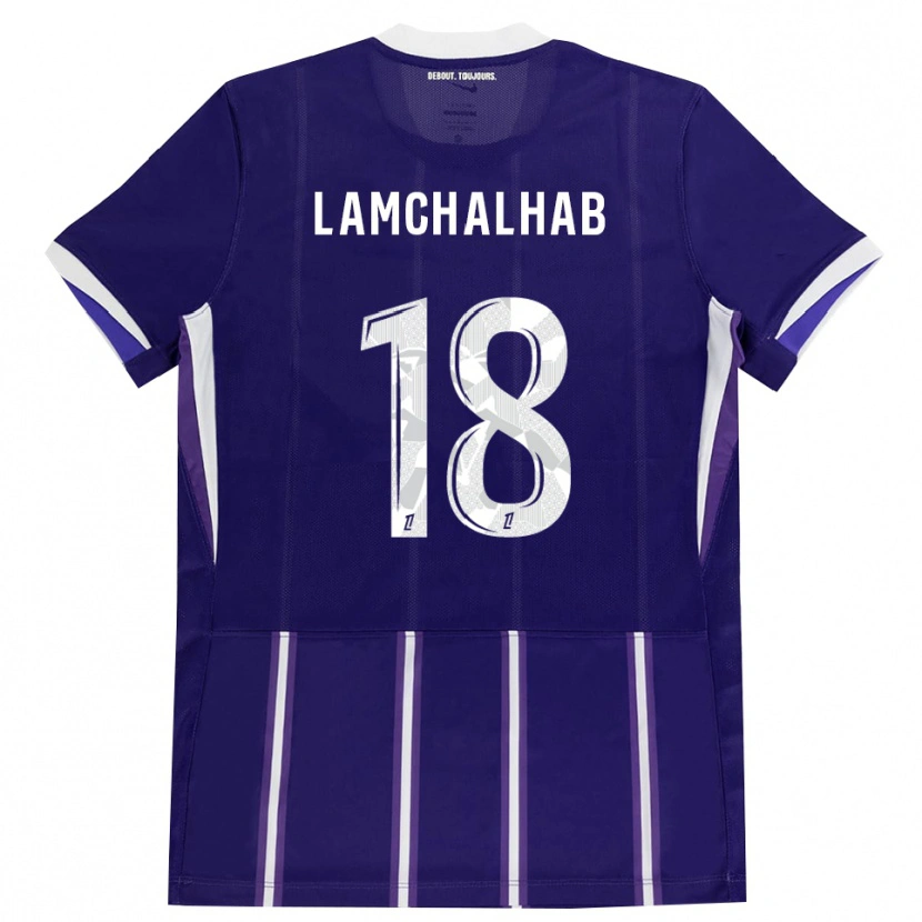 Danxen Homem Camisola Merwan Lamchalhab #18 Roxo Branco Principal 2026/27 Camisa