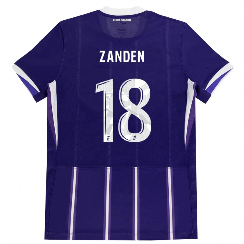 Danxen Homem Camisola Oliver Zandén #18 Roxo Branco Principal 2026/27 Camisa