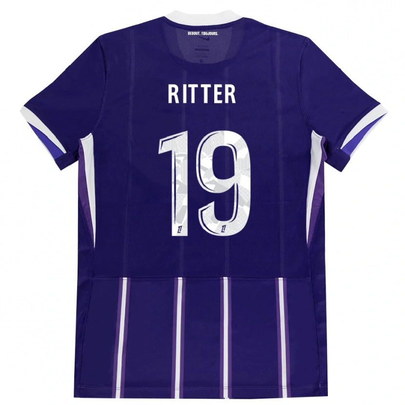 Danxen Homem Camisola Morgane Ritter #19 Roxo Branco Principal 2026/27 Camisa