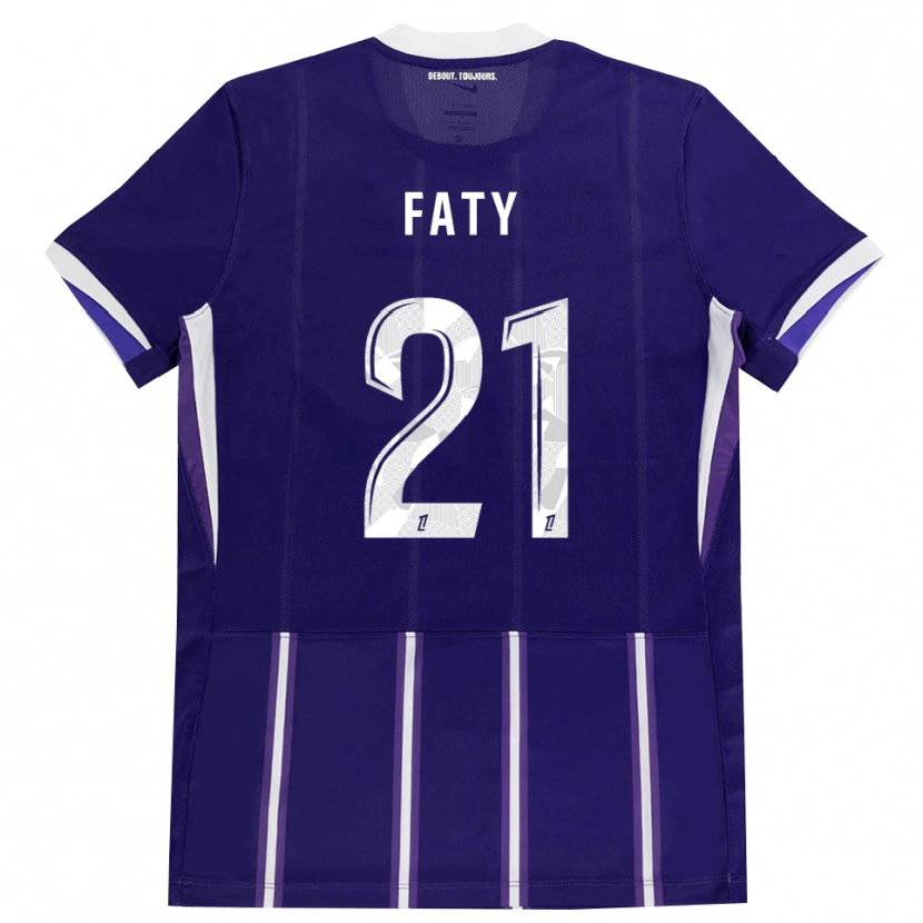 Danxen Homem Camisola Enzo Faty #21 Roxo Branco Principal 2026/27 Camisa