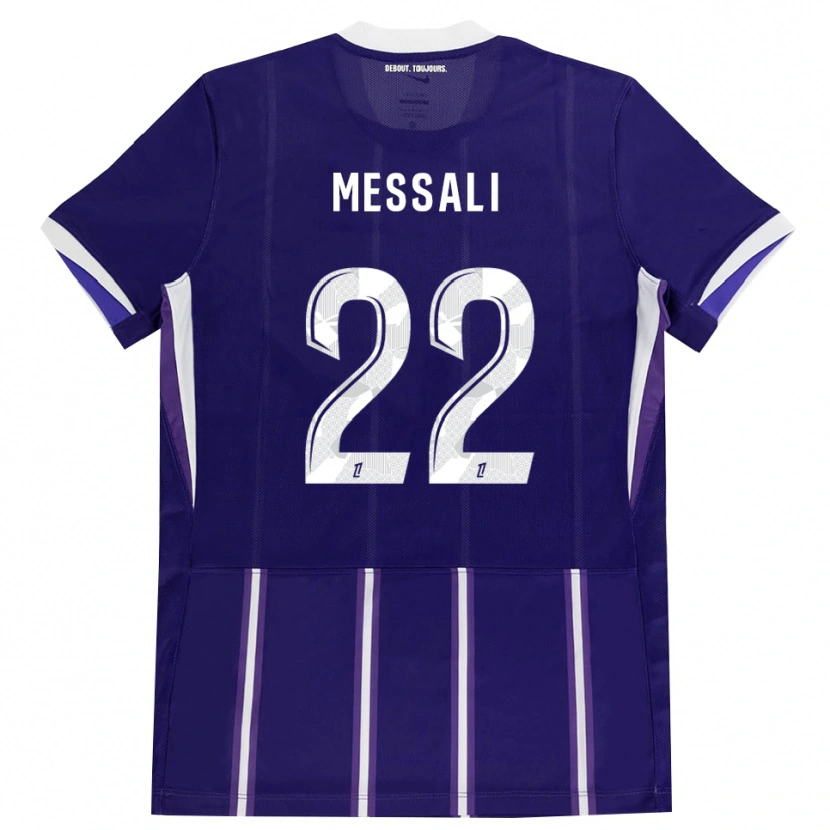 Danxen Homem Camisola Rafik Messali #22 Roxo Branco Principal 2026/27 Camisa