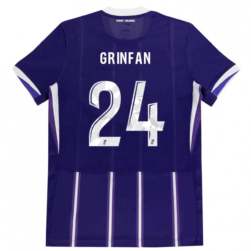Danxen Homem Camisola Roma Grinfan #24 Roxo Branco Principal 2026/27 Camisa