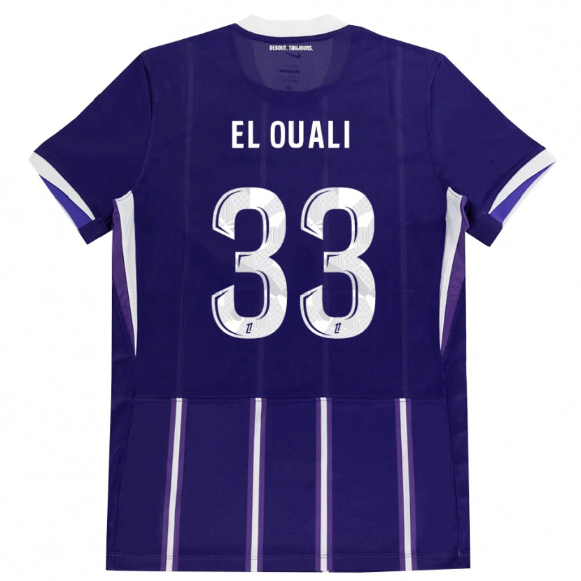 Danxen Homem Camisola Adam El Ouali #33 Roxo Branco Principal 2026/27 Camisa