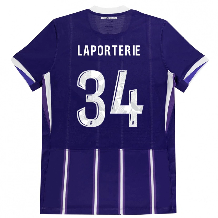 Danxen Homem Camisola Ambre Laporterie #34 Roxo Branco Principal 2026/27 Camisa