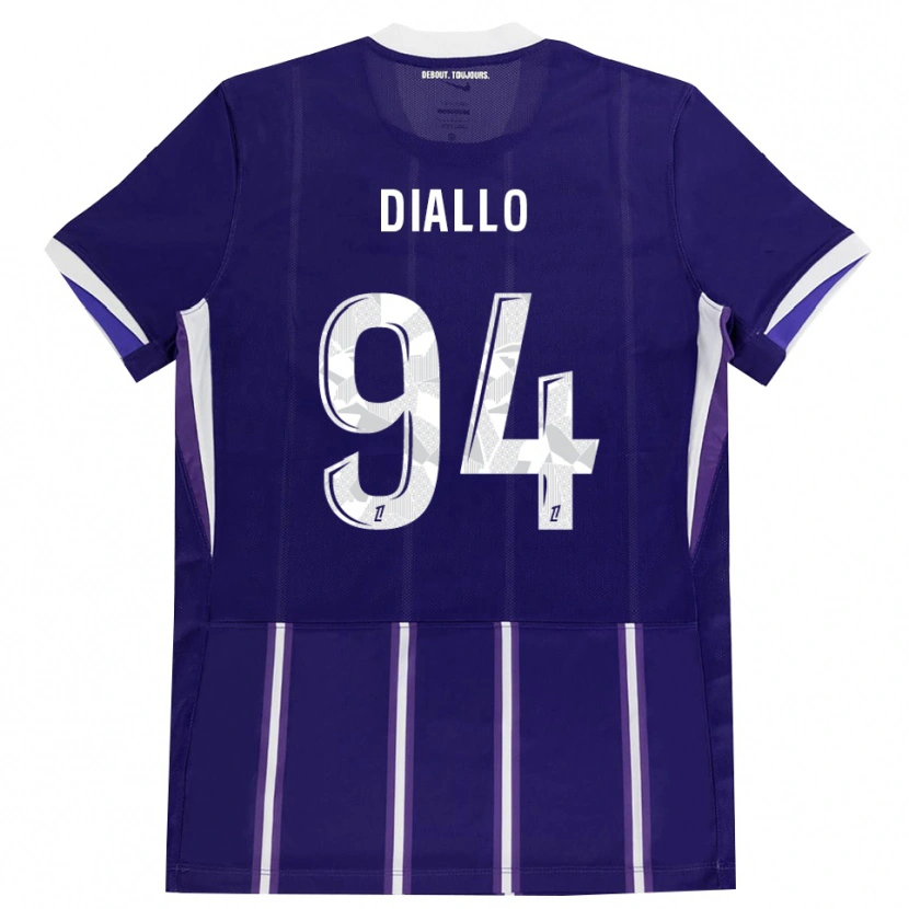Danxen Homem Camisola Ismaïl Diallo #94 Roxo Branco Principal 2026/27 Camisa