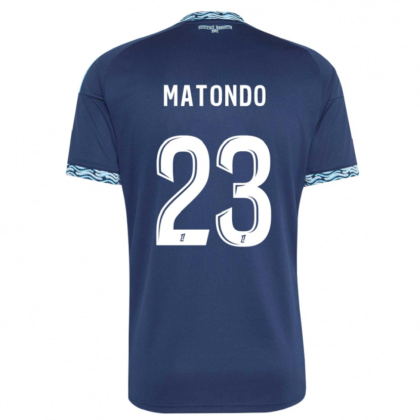 Danxen Homem Camisola Rudy Matondo #23 Azul Aço Branco Principal 2026/27 Camisa