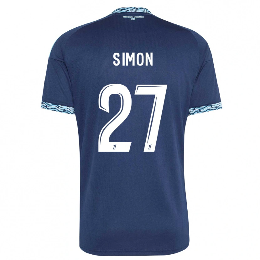 Danxen Homem Camisola Moses Simon #27 Azul Aço Branco Principal 2026/27 Camisa