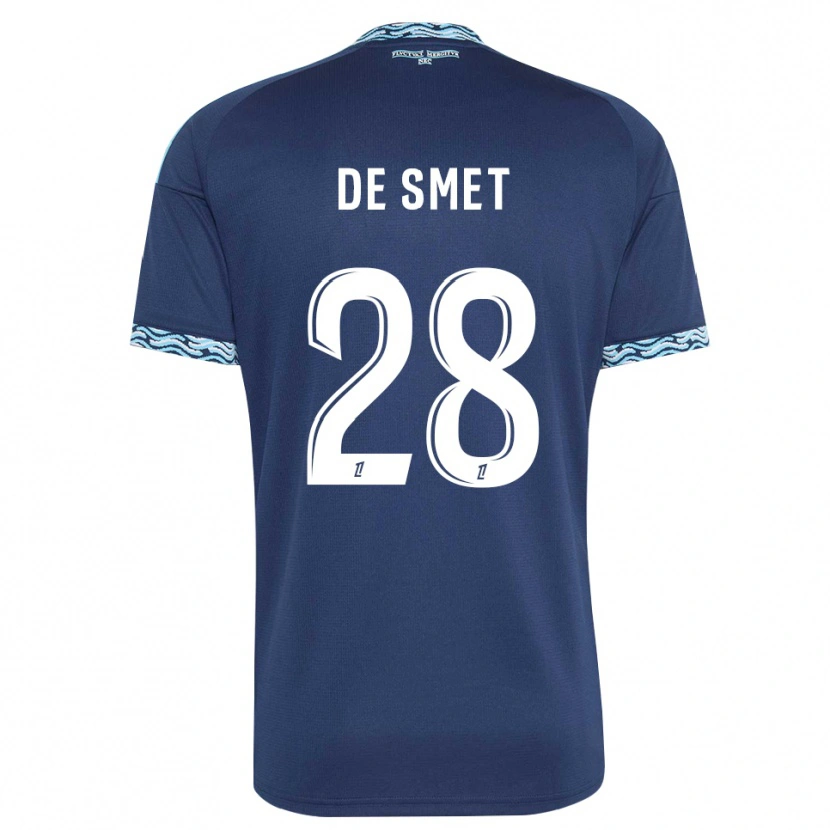 Danxen Homem Camisola Thibault De Smet #28 Azul Aço Branco Principal 2026/27 Camisa