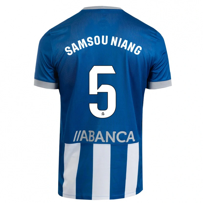 Danxen Homem Camisola Papa Samsou Niang #5 Azul Cinza Branco Principal 2026/27 Camisa