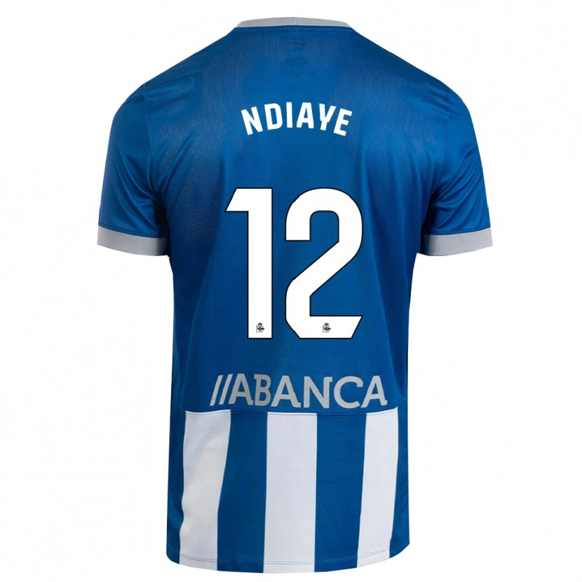 Danxen Homem Camisola Malick Ndiaye #12 Azul Cinza Branco Principal 2026/27 Camisa