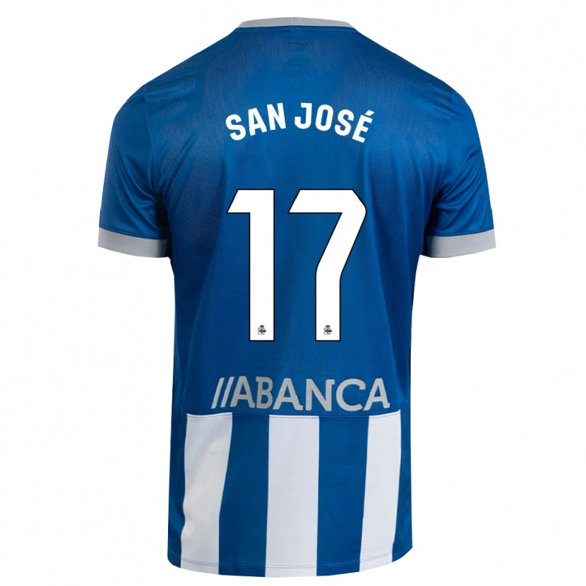 Danxen Homem Camisola Koke San José #17 Azul Cinza Branco Principal 2026/27 Camisa