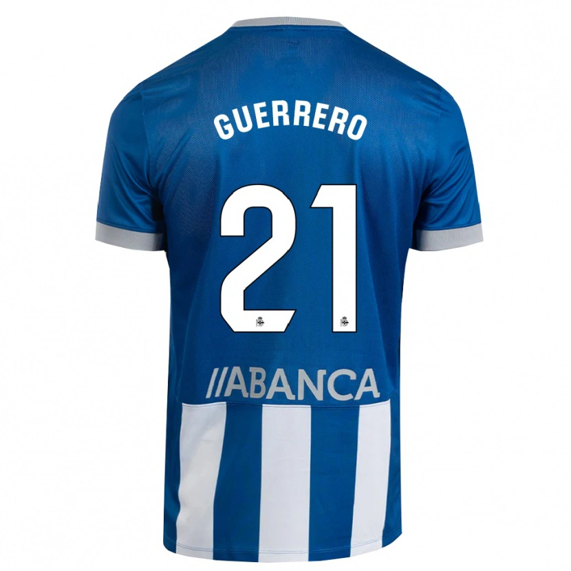 Danxen Homem Camisola Adrián Guerrero #21 Azul Cinza Branco Principal 2026/27 Camisa