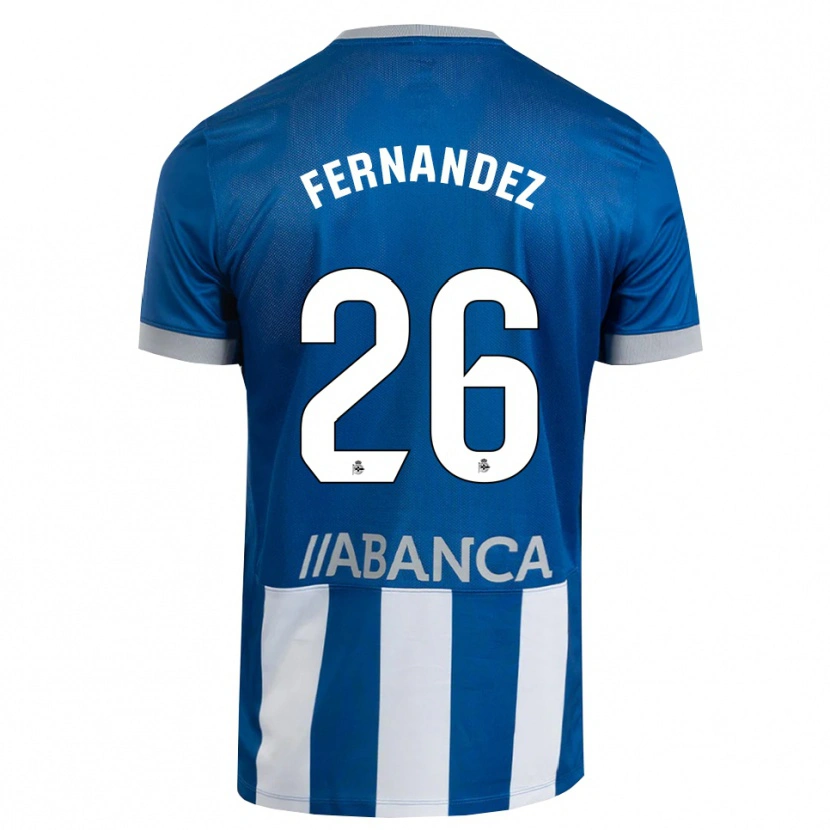 Danxen Homem Camisola Samu Fernández #26 Azul Cinza Branco Principal 2026/27 Camisa