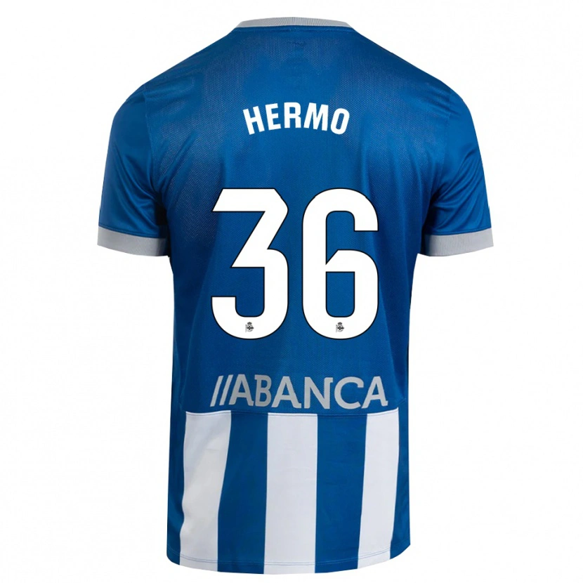 Danxen Homem Camisola Mario Hermo #36 Azul Cinza Branco Principal 2026/27 Camisa