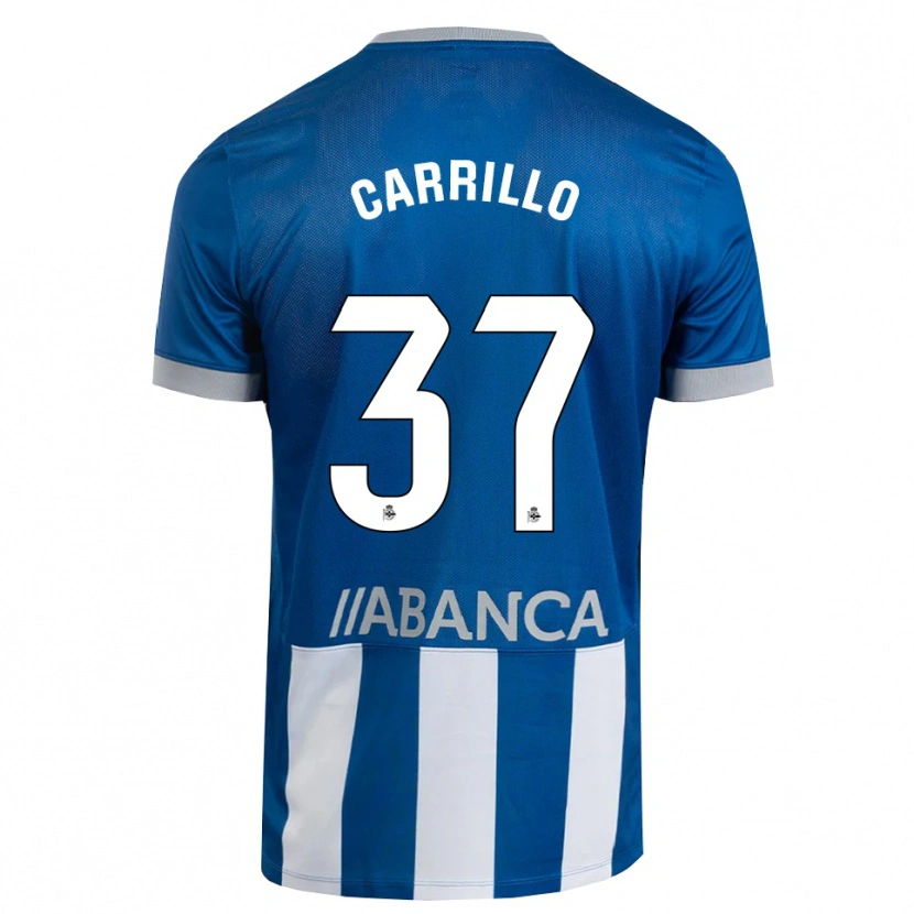 Danxen Homem Camisola Noé Carrillo #37 Azul Cinza Branco Principal 2026/27 Camisa