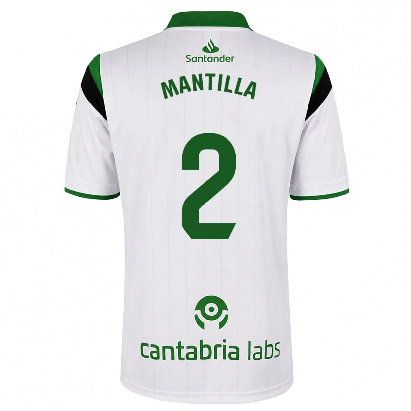Danxen Homem Camisola Álvaro Mantilla #2 Branco Verde Preto Principal 2026/27 Camisa