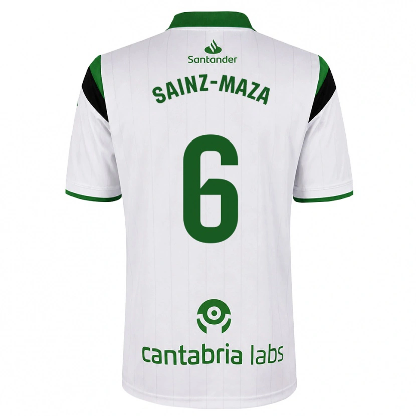Danxen Homem Camisola Íñigo Sainz-Maza #6 Branco Verde Preto Principal 2026/27 Camisa
