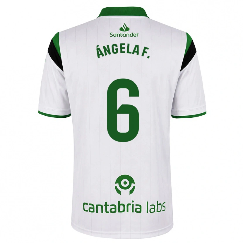 Danxen Homem Camisola Ángela Fernández Fraile #6 Branco Verde Preto Principal 2026/27 Camisa