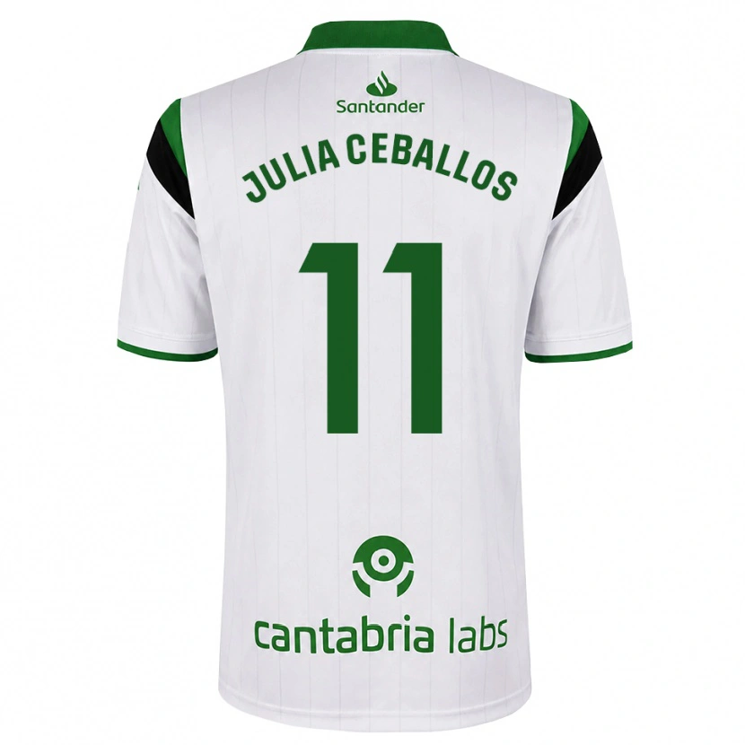Danxen Homem Camisola Julia Ceballos Carrancio #11 Branco Verde Preto Principal 2026/27 Camisa
