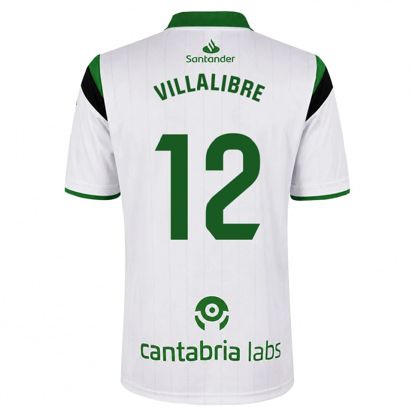 Danxen Homem Camisola Asier Villalibre #12 Branco Verde Preto Principal 2026/27 Camisa