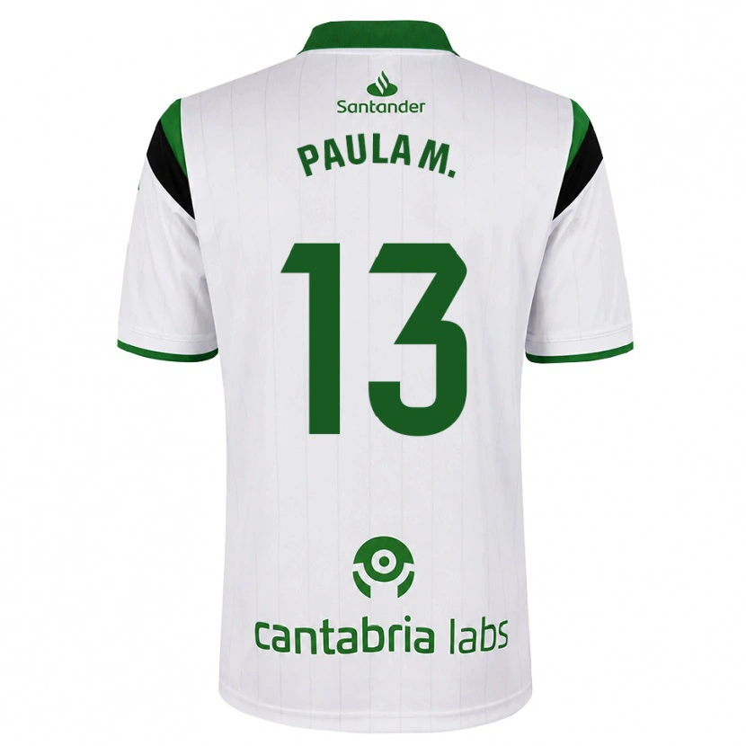 Danxen Homem Camisola Paula Muñoz Álvarez #13 Branco Verde Preto Principal 2026/27 Camisa