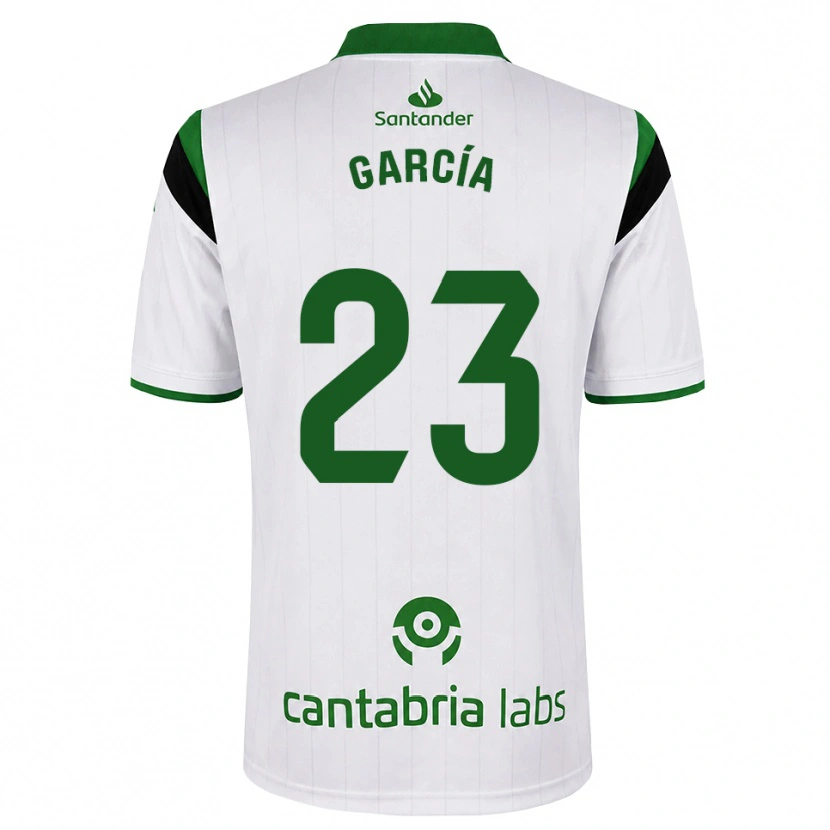 Danxen Homem Camisola Mario García #23 Branco Verde Preto Principal 2026/27 Camisa