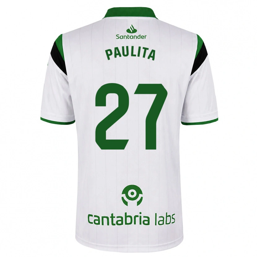 Danxen Homem Camisola Paula García Hontañón #27 Branco Verde Preto Principal 2026/27 Camisa