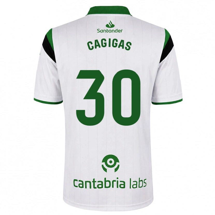 Danxen Homem Camisola Iván Cagigas #30 Branco Verde Preto Principal 2026/27 Camisa