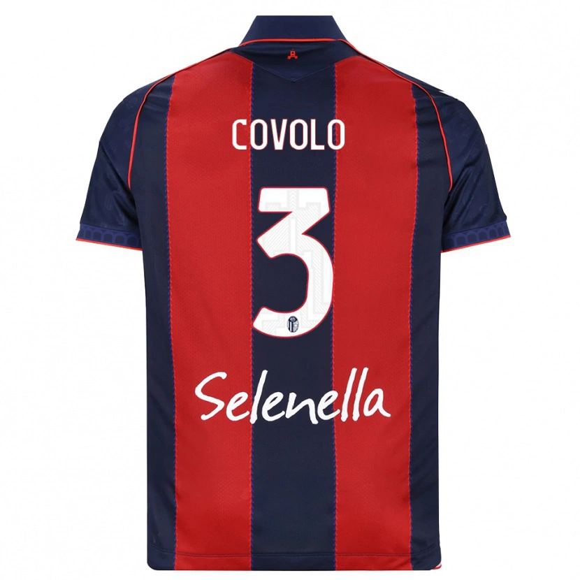 Danxen Homem Camisola Giovanni Covolo #3 Azul Real Vermelho Branco Principal 2026/27 Camisa