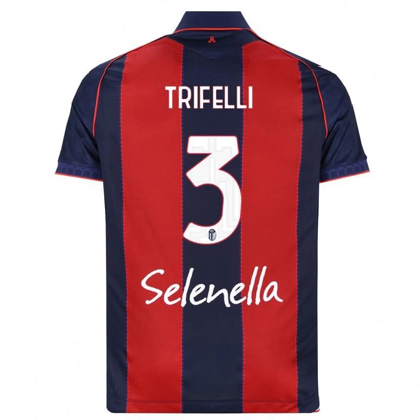 Danxen Homem Camisola Edoardo Trifelli #3 Azul Real Vermelho Branco Principal 2026/27 Camisa