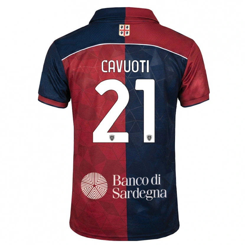 Danxen Homem Camisola Nicolò Cavuoti #21 Bordô Azul Real Principal 2026/27 Camisa