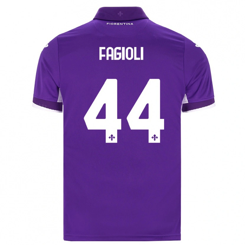 Danxen Homem Camisola Nicolò Fagioli #44 Roxo Branco Rosa Principal 2026/27 Camisa